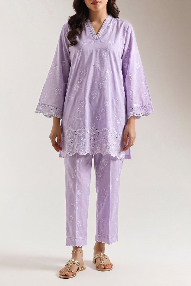 saya 02 pc stitch suit / light purple -1079