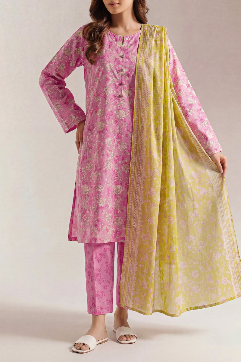 SAYA 03 PC STITCH SUIT / PINK -743