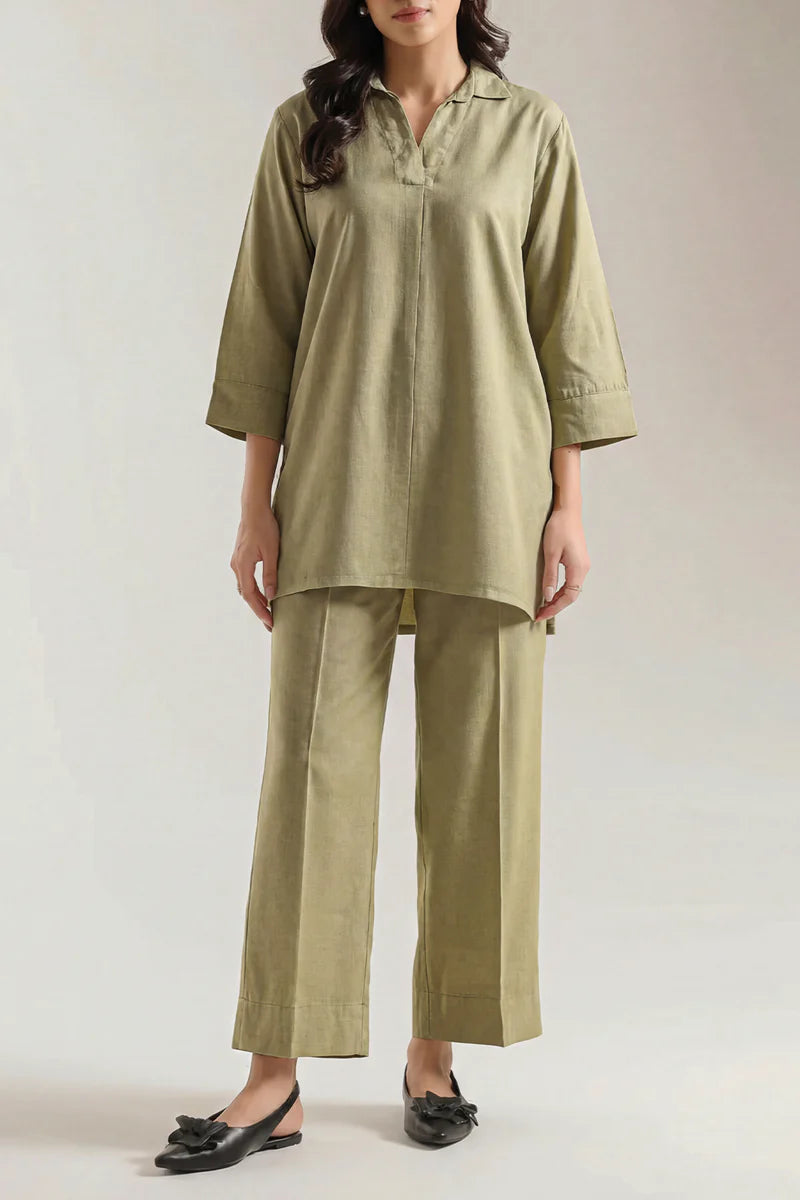SAYA 02 PC STITCH SUIT / YELLOW -1085