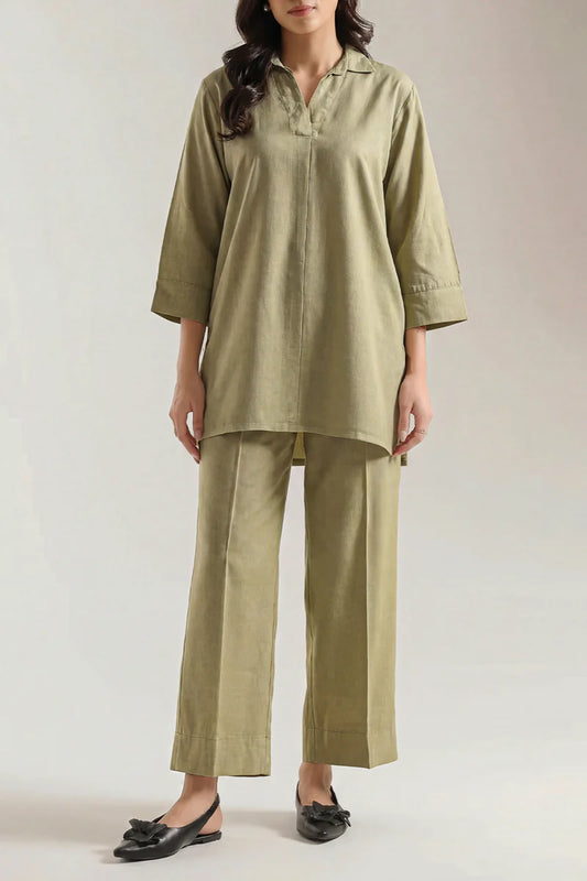 SAYA 02 PC STITCH SUIT / YELLOW -1085