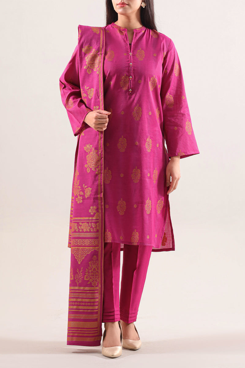 SAYA 02 PC STITCH SHIRT TROUSER / PINK -1036