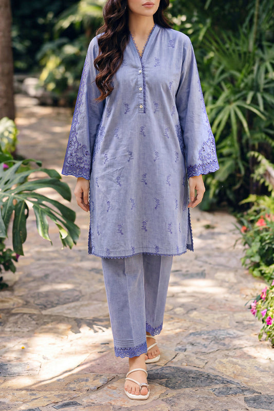 SAYA 02 PC STITCH SHIRT TROUSER / BLUE