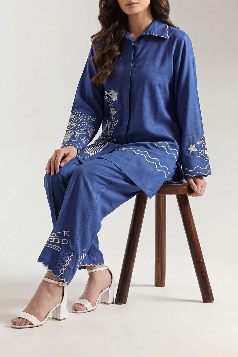 SAYA 02PC STITCH S+T/ GL BLUE-1308