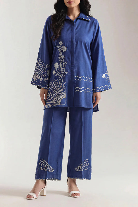 SAYA 02PC STITCH S+T/ GL BLUE-1308
