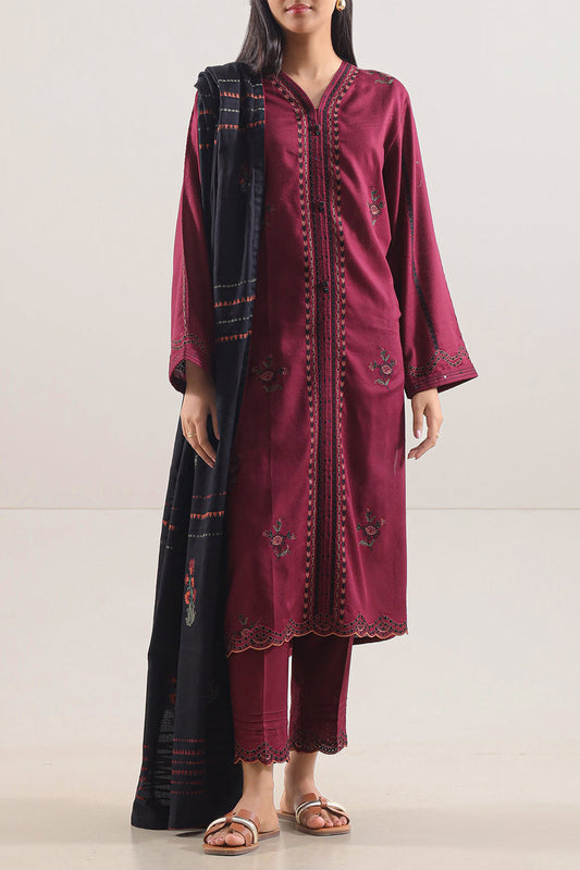 saya 03 pc stitch suit / maroon -092