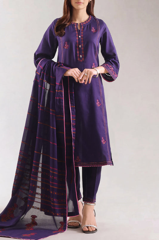 SAYA 03 PC STITCH SUIT / PURPLE -074