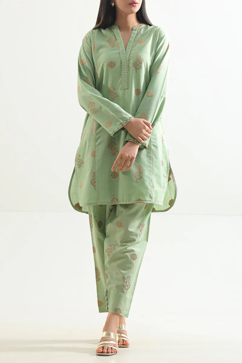 Saya Cotton Jacquard Stitched 2 Piece (Shirt/Trouser) WP2J-776