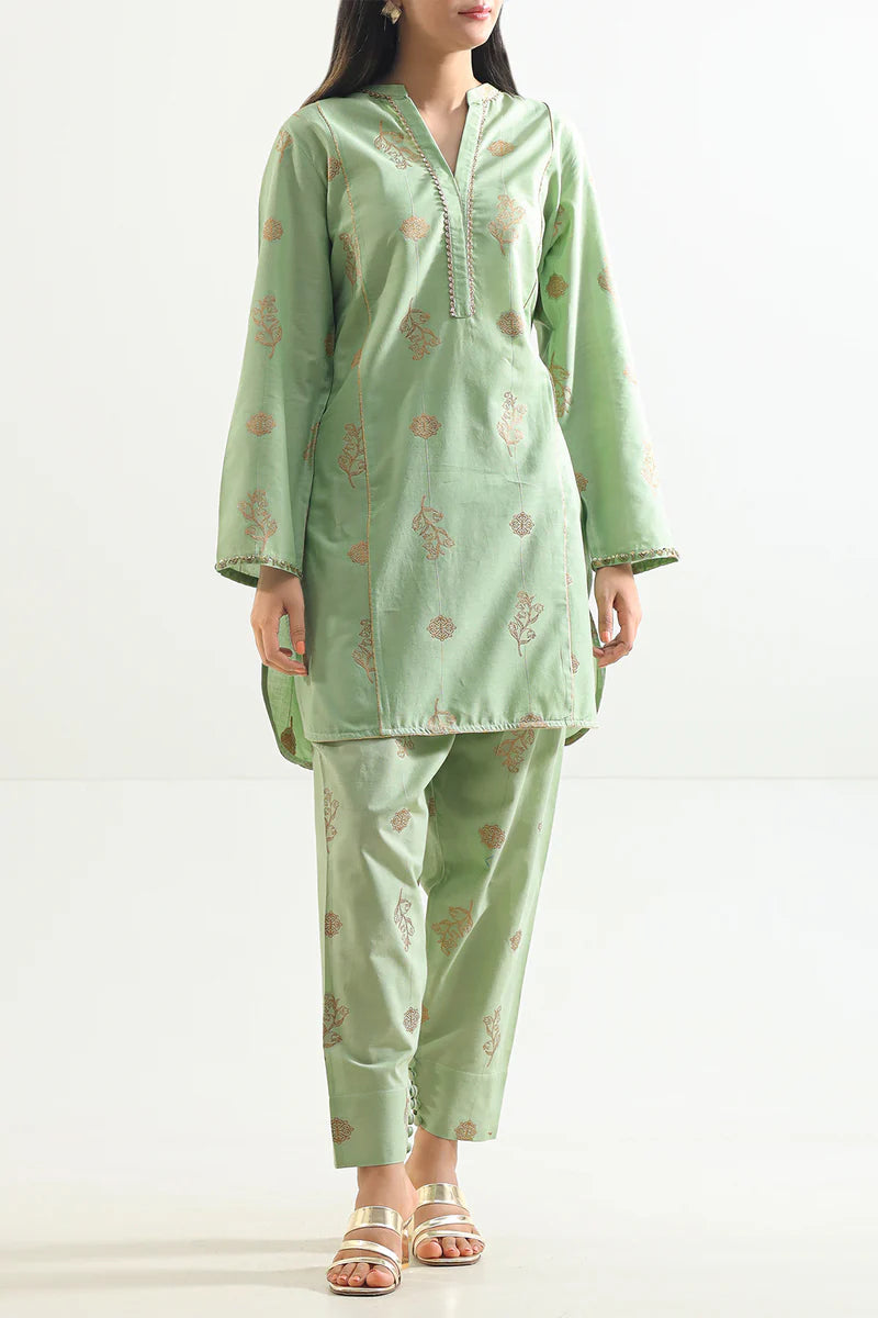 Saya Cotton Jacquard Stitched 2 Piece (Shirt/Trouser) WP2J-776