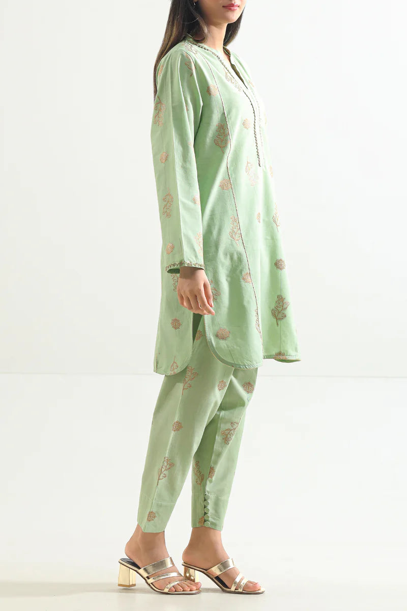 Saya Cotton Jacquard Stitched 2 Piece (Shirt/Trouser) WP2J-776