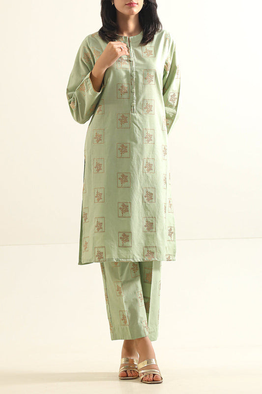 12/12 SALE SAYA 02 PC STITCH SUIT / GREEN