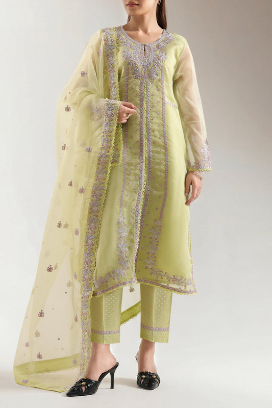SAYA 03 PC STITCH SUIT /LIME GREEN-095