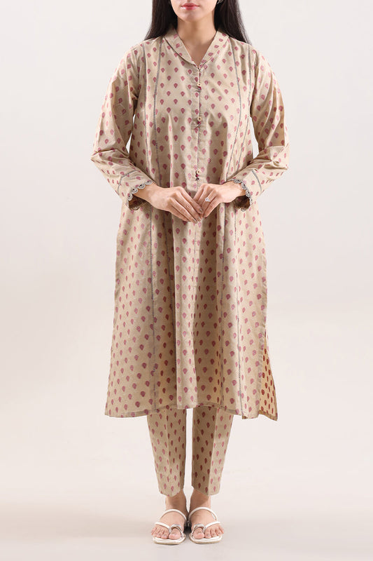 SAYA 02 PC STITCH SUIT / BEIGE -1008