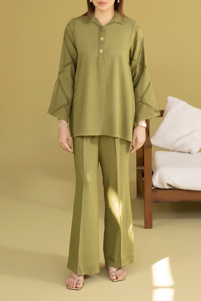 saya 02 pc stitch suit / green -801