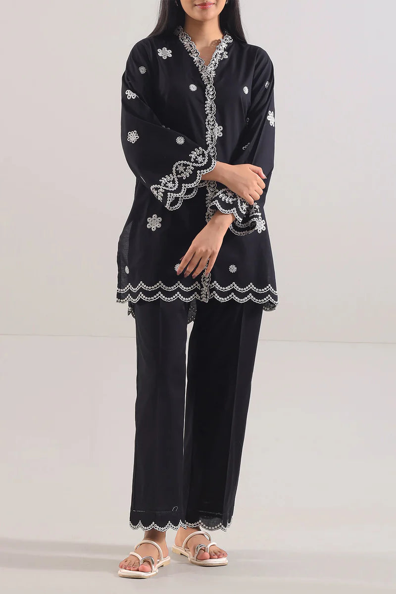 Saya Solid Embroidered Cotton Stitched 2 Piece (Shirt/Trouser) WP2S-962