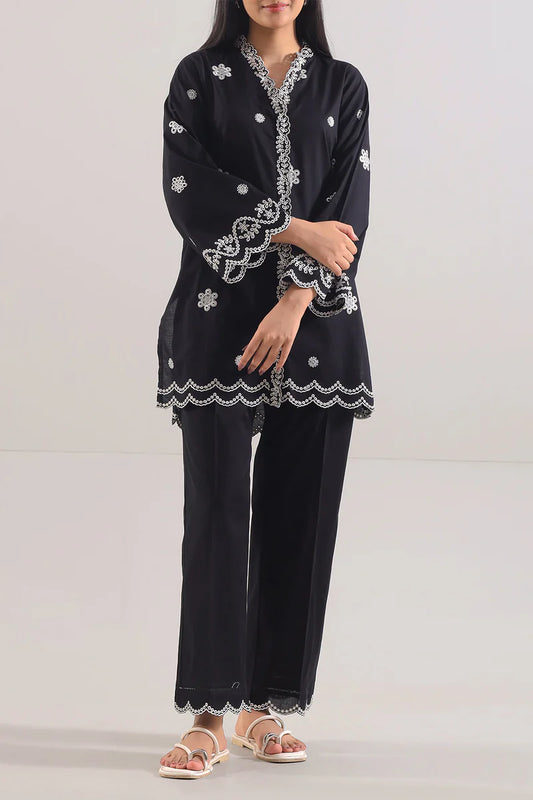 Saya Solid Embroidered Cotton Stitched 2 Piece (Shirt/Trouser) WP2S-962