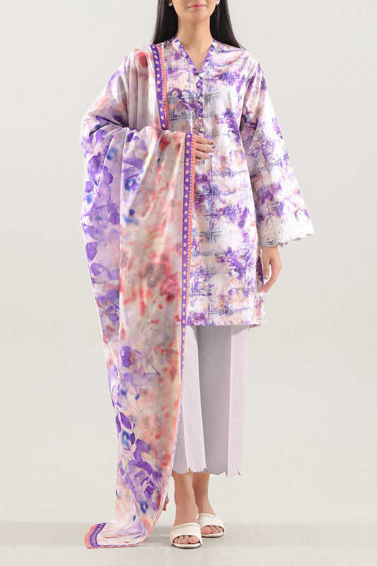 SAYA 03 PC UNSTITCH SUIT / PURPLE -E01B