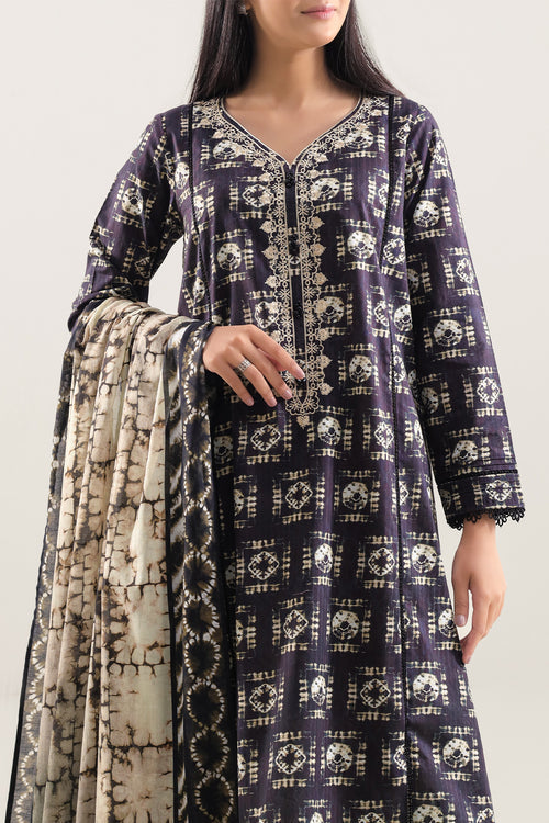 SAYA 03 PC UNSTITCH SUIT / BLACK -E07A