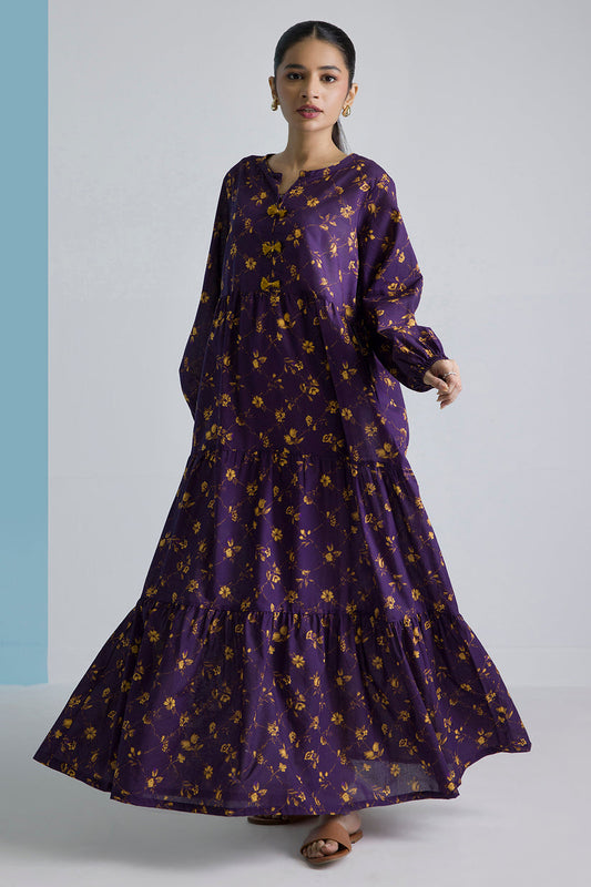 ZELLBURY 01 PC STITCH TUNICS /PURPLE