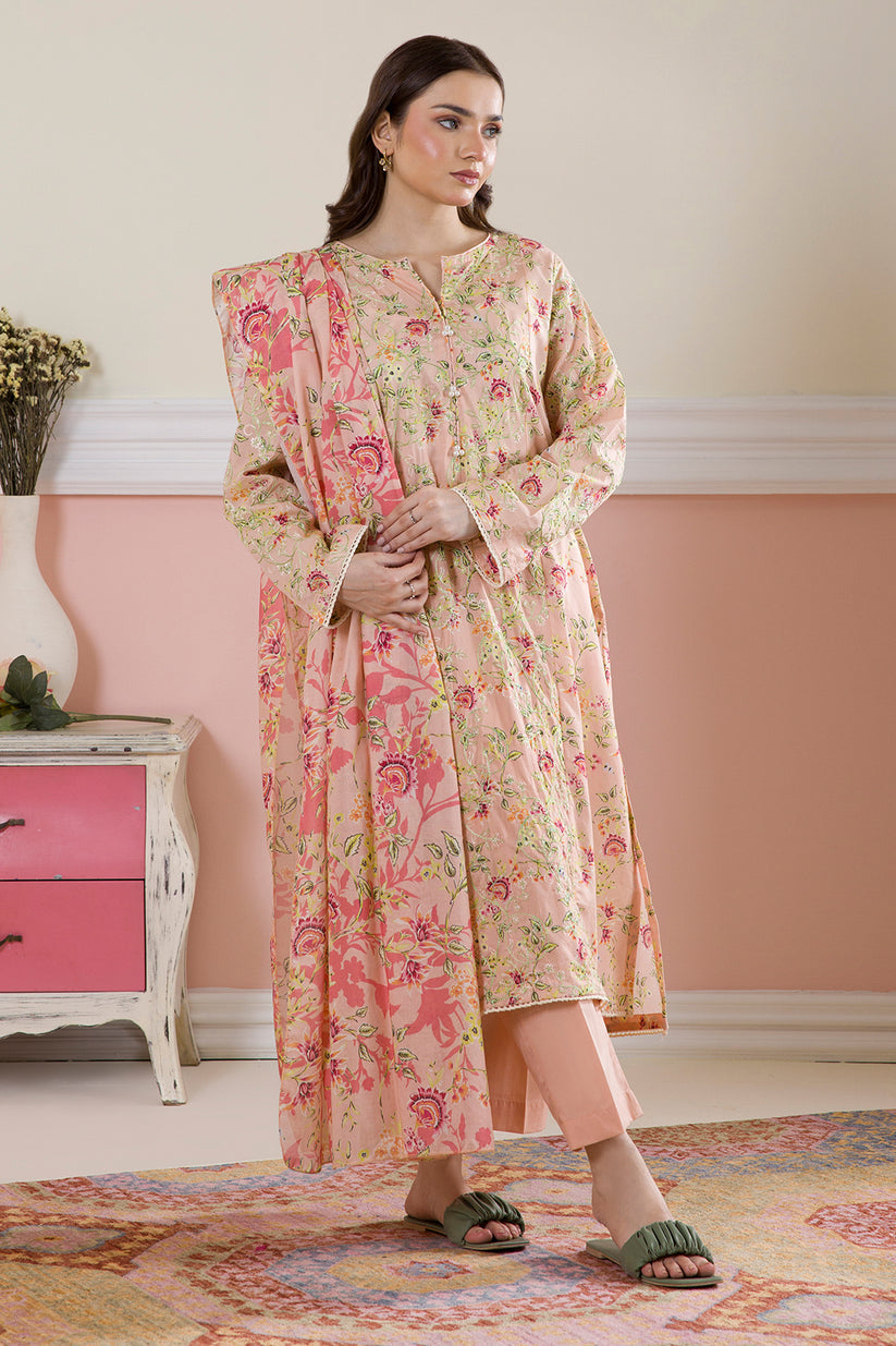 ZELLBURY 03 PC STITCH SUIT / PEACH-2531992