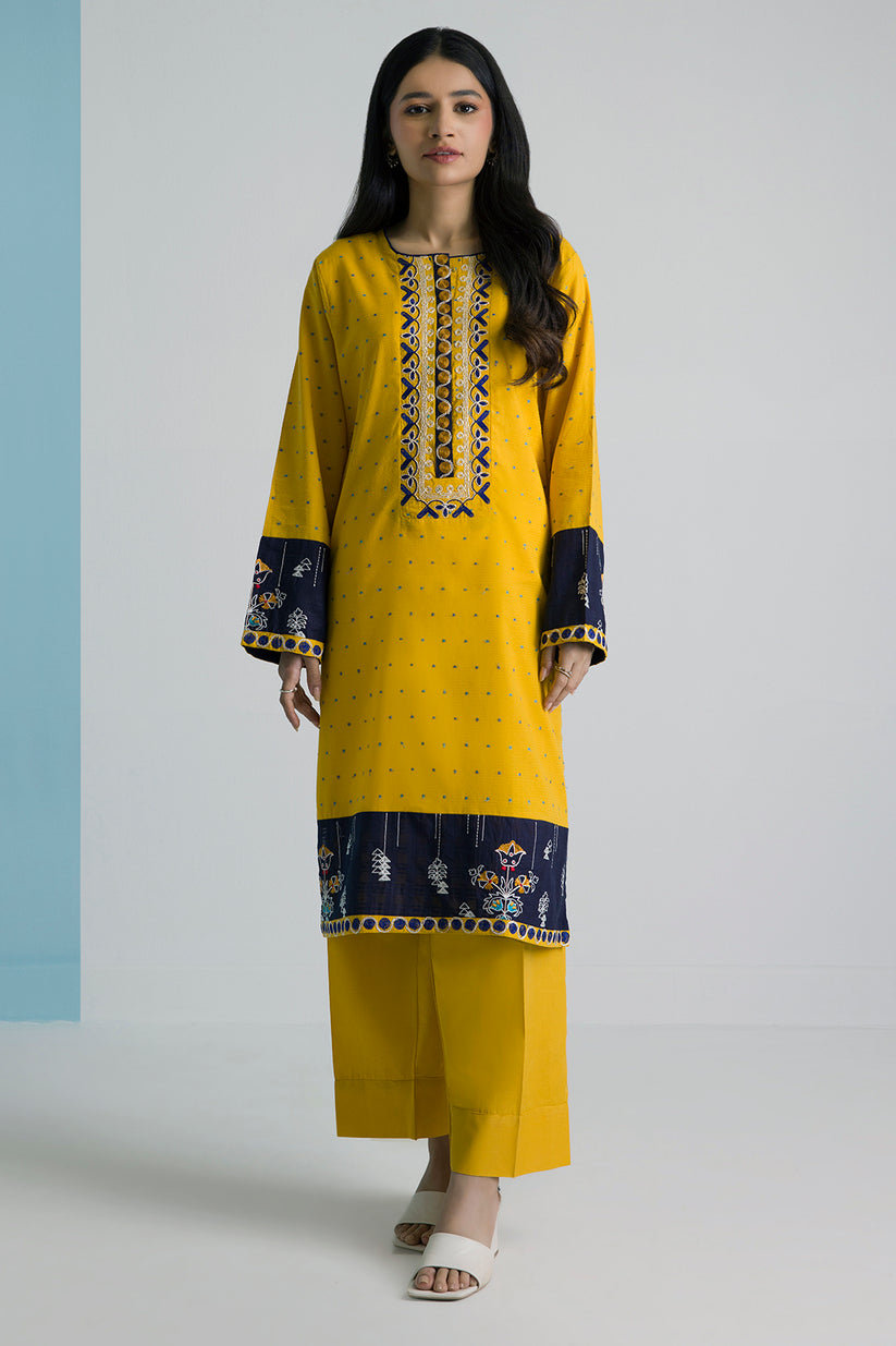 zellbury 02 pc stitch suit /yellow -2320887