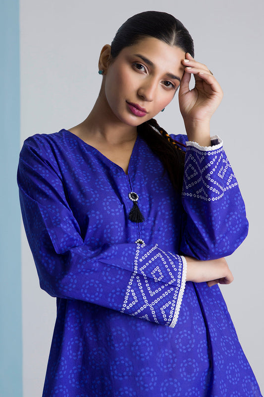 zellbury 01 pc stitch kurti / blue