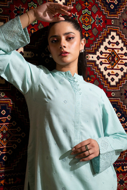 zellbury 01 pc stitch kurti / sea green -0125347