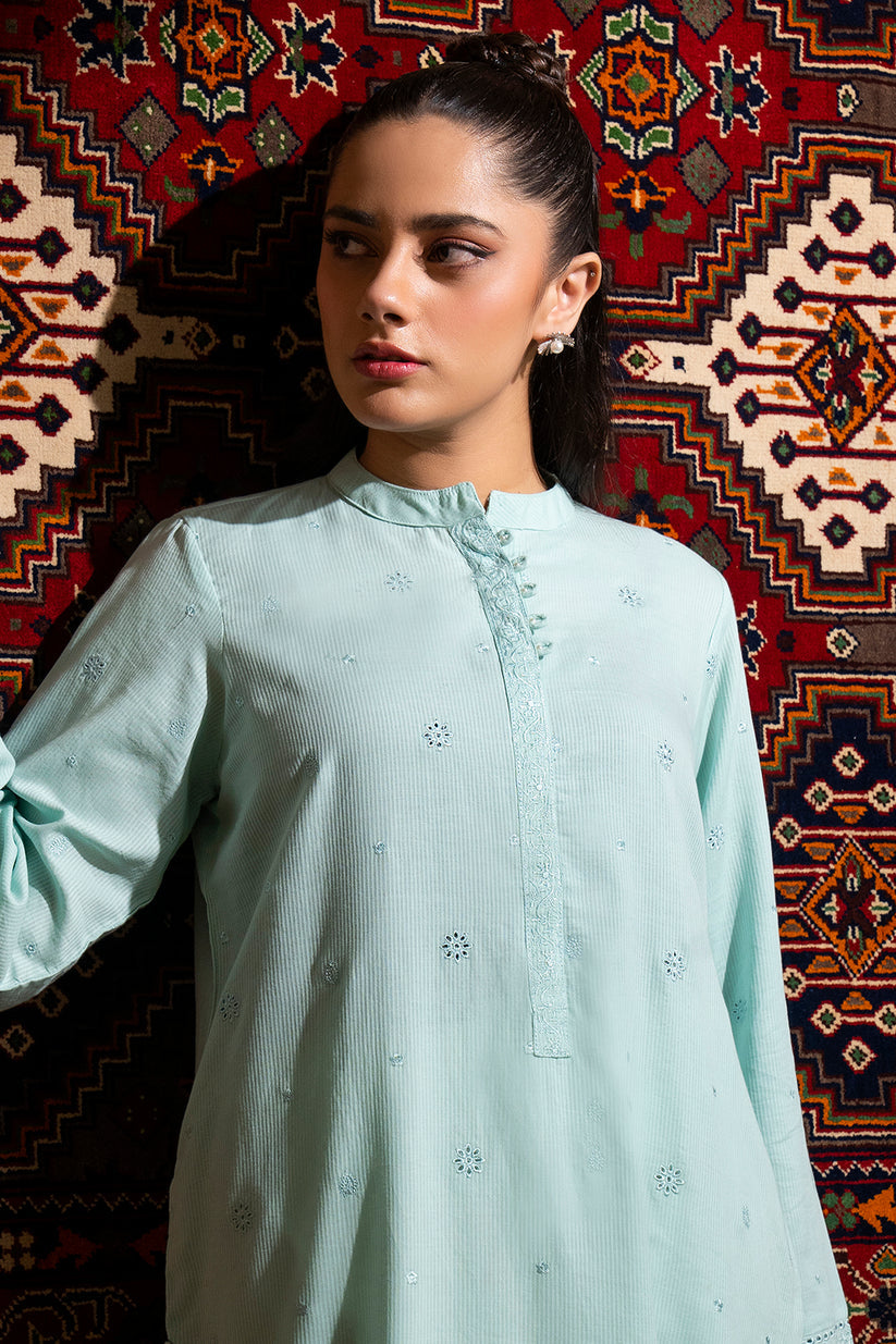 zellbury 01 pc stitch kurti / sea green -0125347
