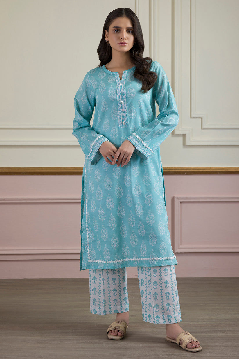 ZELLBURY 02 PC STITCH SHIRT TROUSER / SKY BLUE