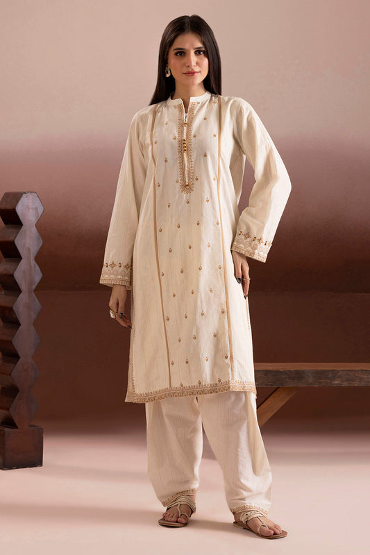 ZELLBURY 02 PC STITCH SUIT / OFF WHITE -1025395