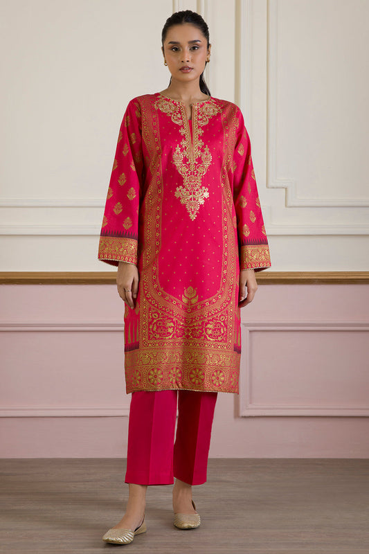 zellbry 02 pc stitch shirt trouser / red