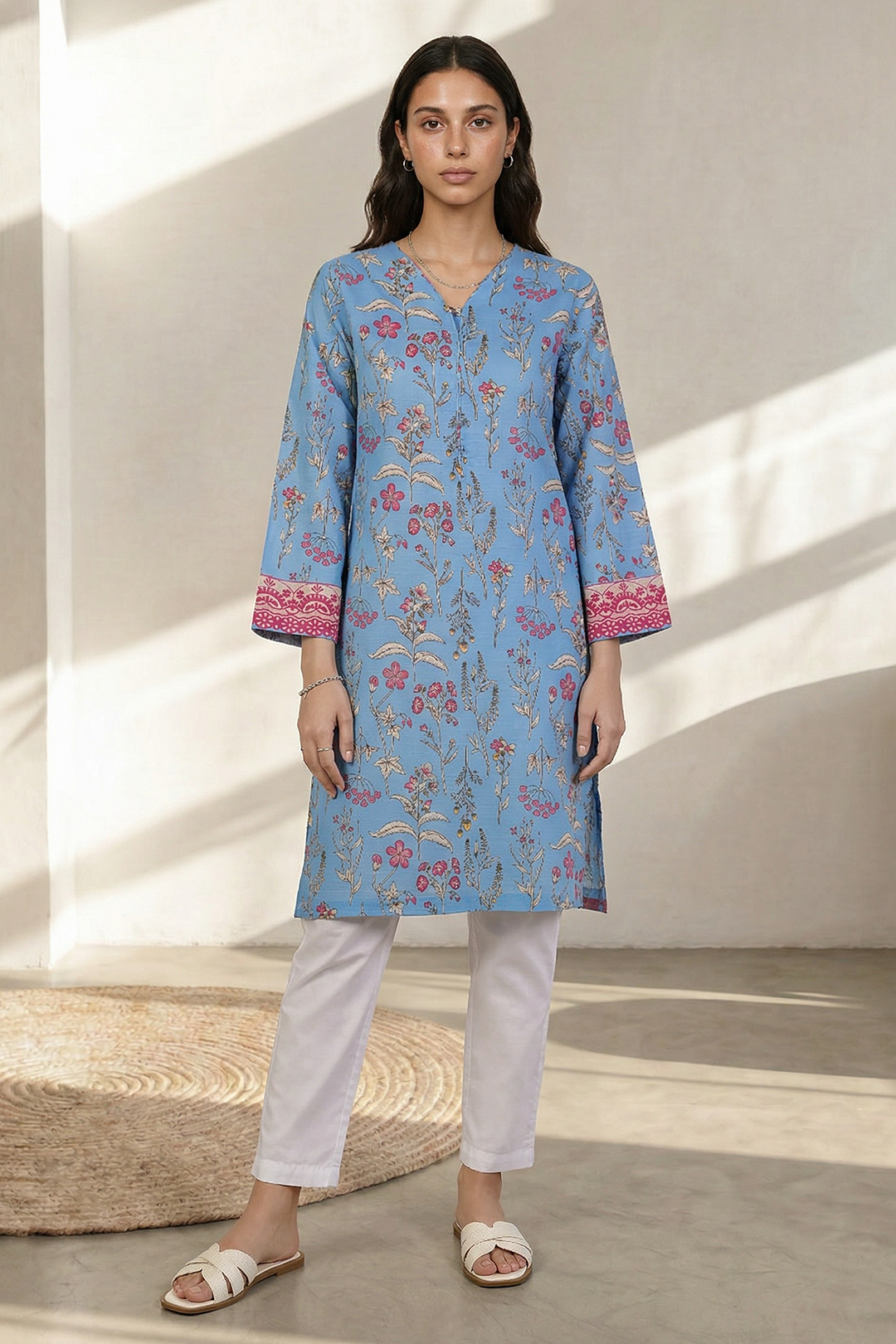 ZELLBURY 01 PC STITCH KURTI / SKY BLUE2611965