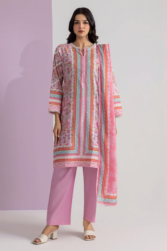 zellbury 03 pc stitch suit / pink