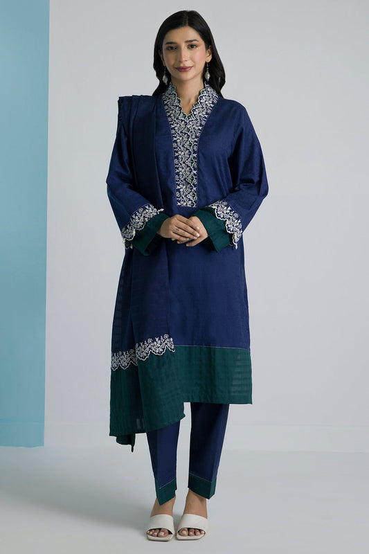 ZELLBURY 03 PC STITCH SUIT / NAVY BLUE-2433355