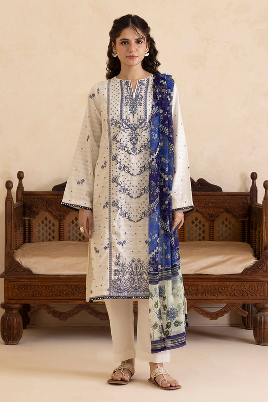 ZELLBURY 03 PC STITCH SUIT / WHITE