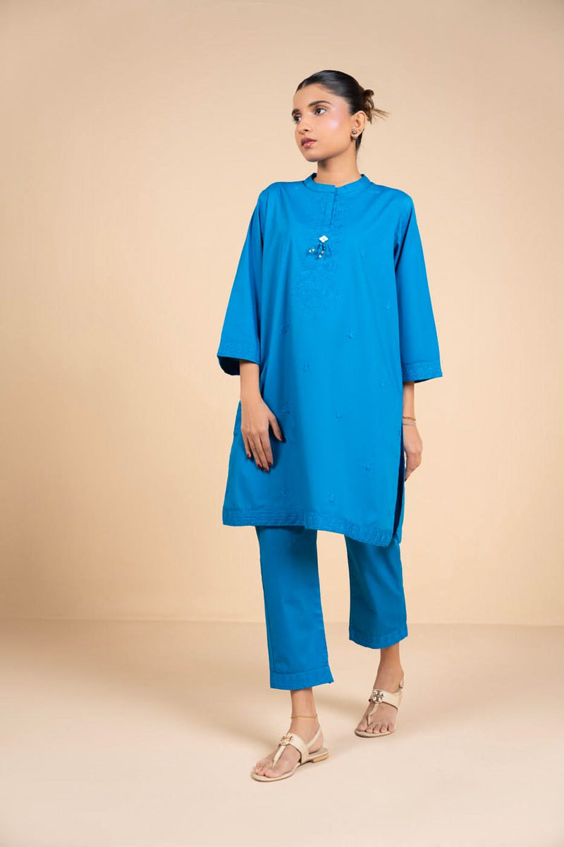 AL KARAM 02 PC STITCH SUIT / BLUE -5690