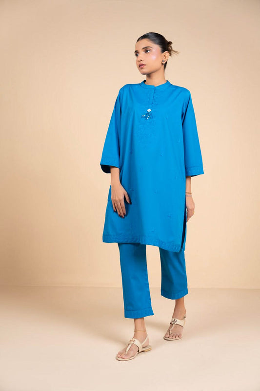 AL KARAM 02 PC STITCH SUIT / BLUE -5690