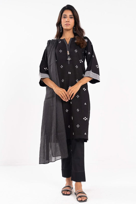 AL KARAM 02 PC STITCH SUIT / BLACK -5752