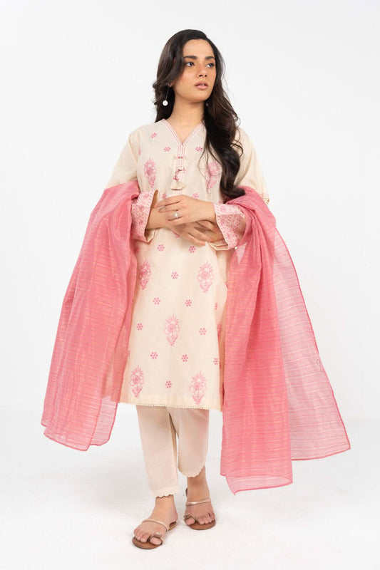 AL KARAM 02 PC STITCH SUIT / CREAM