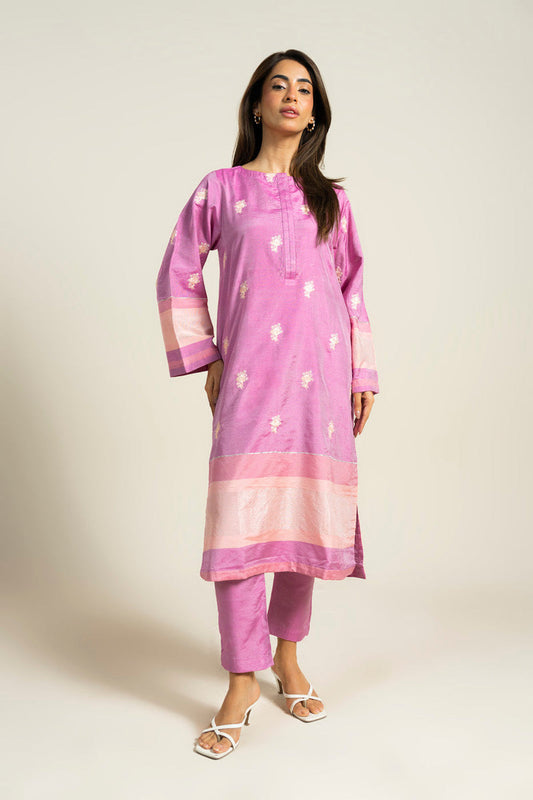 AL KARAM 02PC STITCH SUIT / PINK