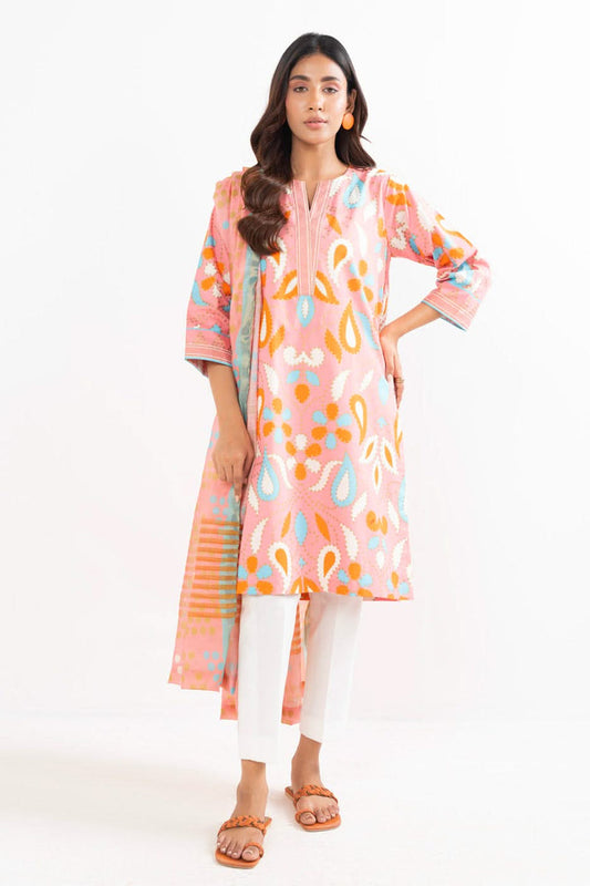 AL KARAM 02 PC STITCH SUIT / PINK -5943