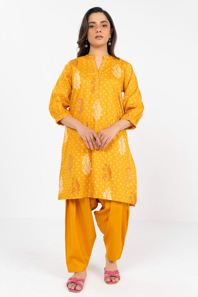 AL KARAM 02 PC STITCH SUIT / MUSTARD
