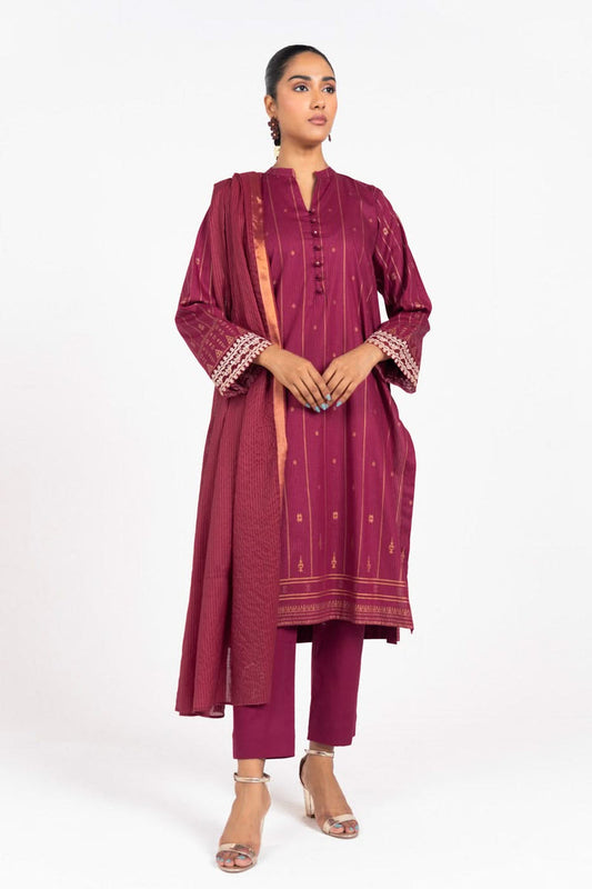 al karam 02 pc stitch SHT+TROUSER / maroon