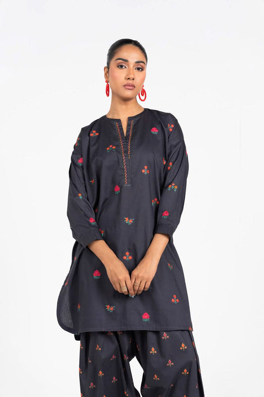 AL KARAM 02 PC STITCH SUIT / BLACK