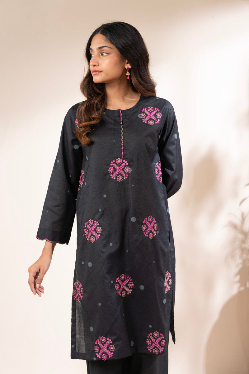 AL KARAM 02 PC STITCH SUIT / BLACK-6162