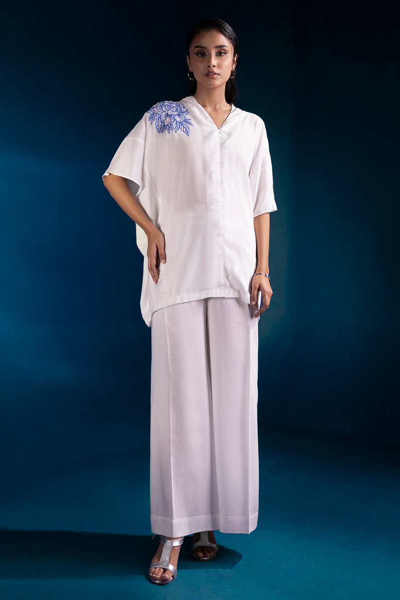 Zellbury 02 pc stitch suit / white-2420083
