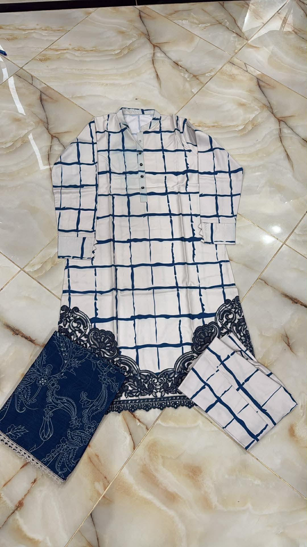 TAWAKAL 03 PC STITCH SUIT / WHITE
