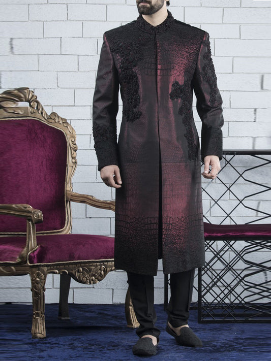 ALMIRA 01 PC STITCH PRINCE COAT / MULTI MAROON