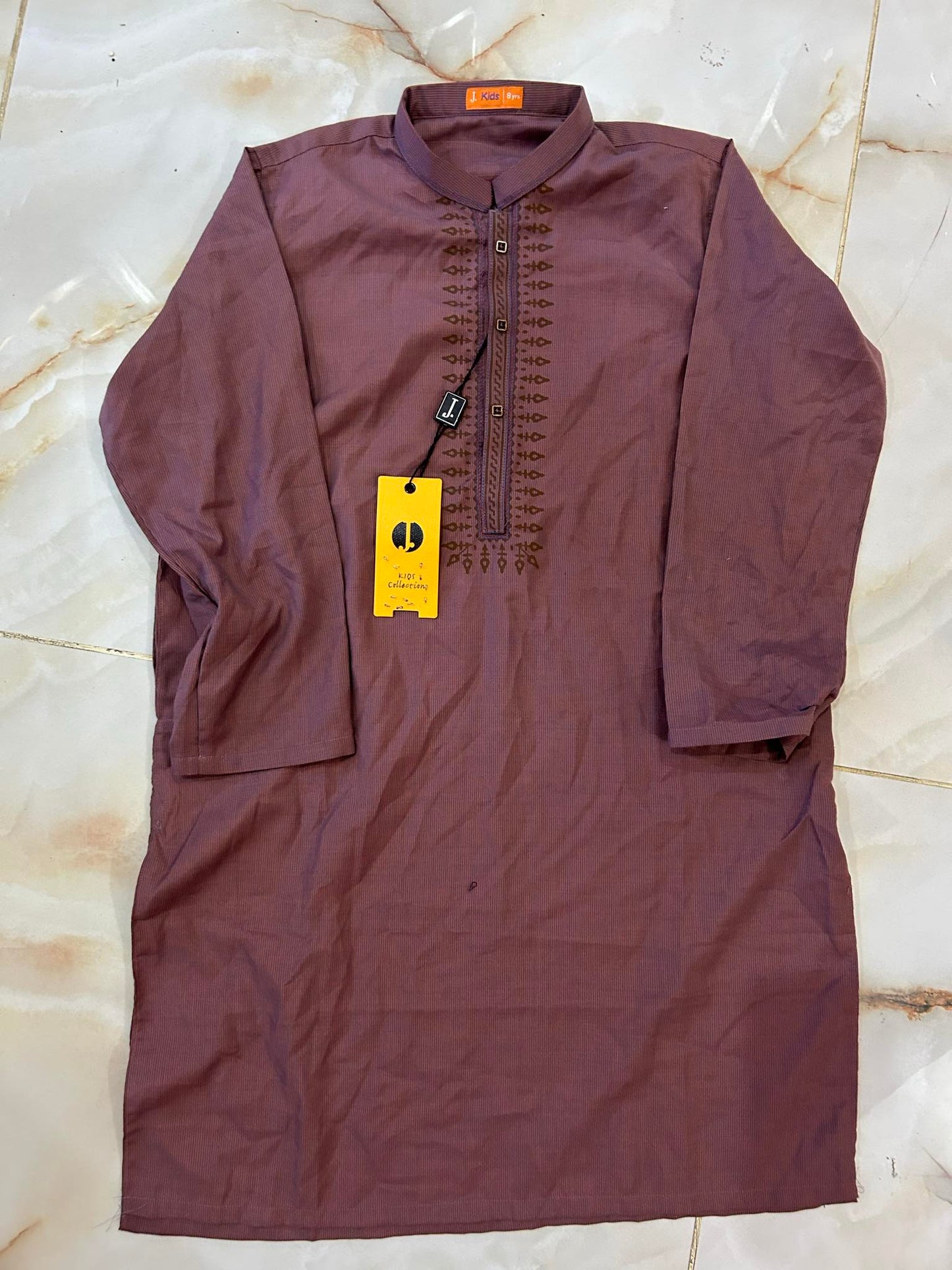 J. KIDS 01 PC STITCH KURTA / LIGHT BROWN