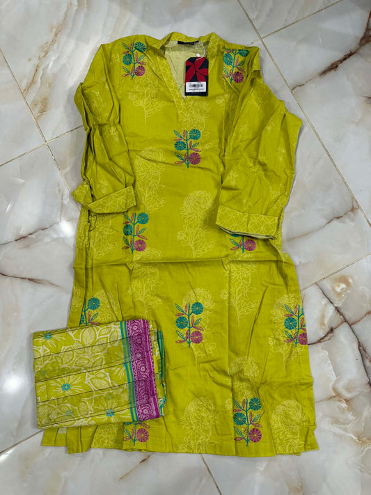 AL KARAM 02 PC STITCH SUIT / GREEN