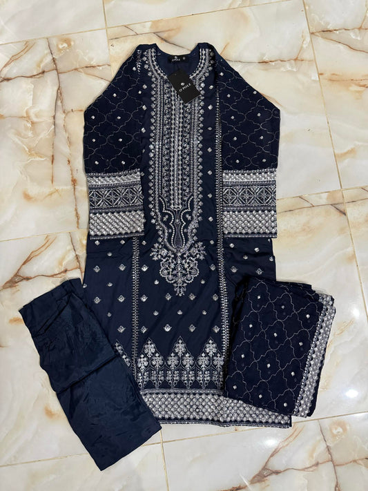 OPOLE 03 PC STITCH SUIT / NAVY BLUE